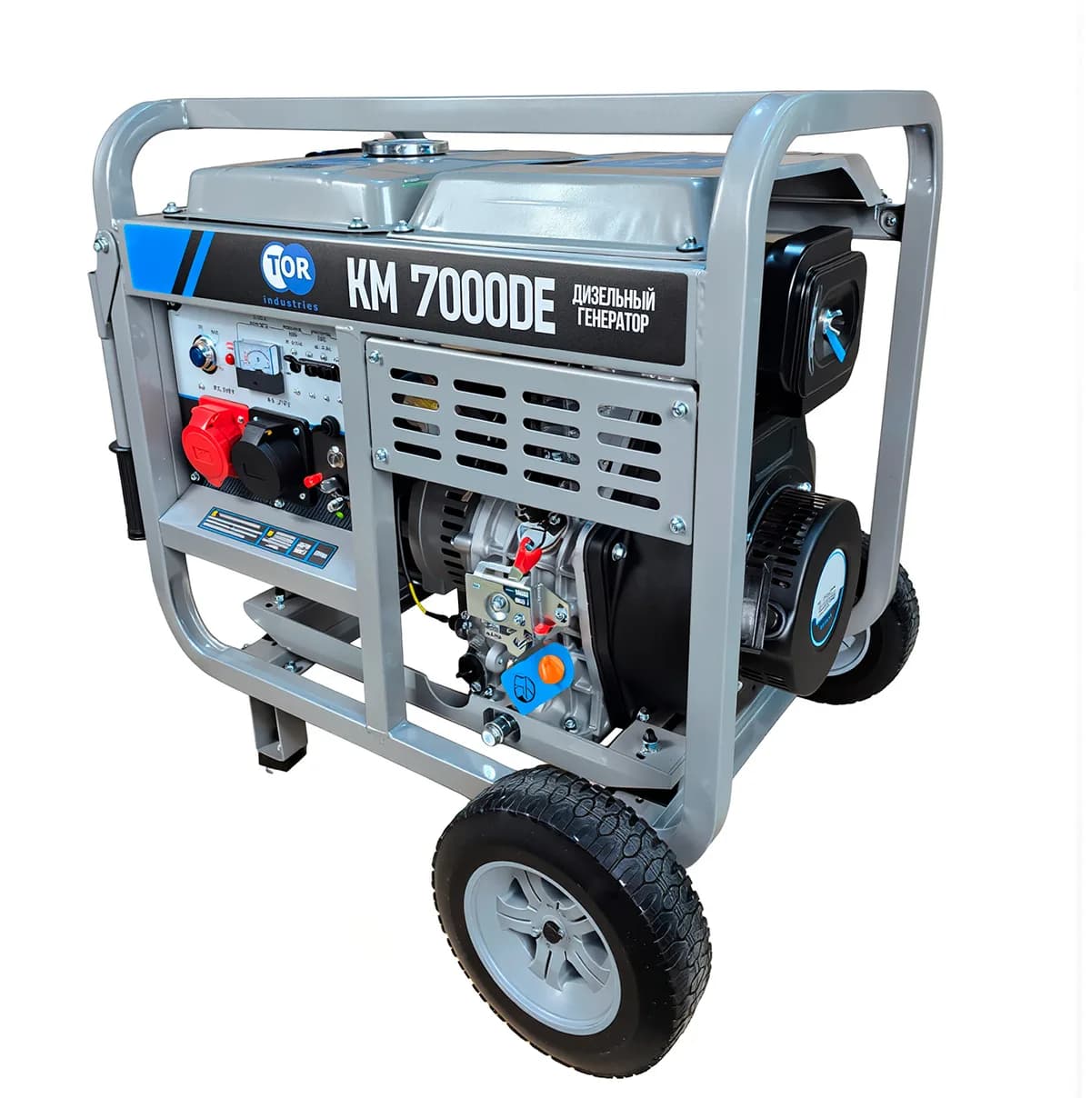 Генератор дизельный 7,2 кВт 380В / 6,5 кВт 220В с электростартером и разогревом TOR KM7000DE — фото 3